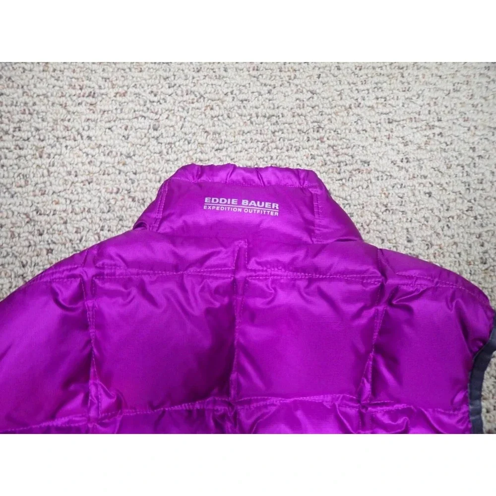 Eddie Bauer First‎ Ascent Puffer Vest Girls XL Purple Excellent 600 Down Quilted
